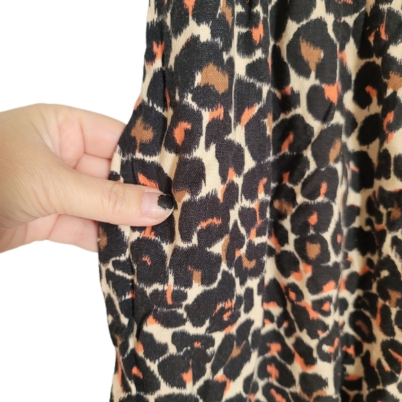 Who What Wear Dress Womens XS Leopard Print Short Sleeve - Picture 7 of 10